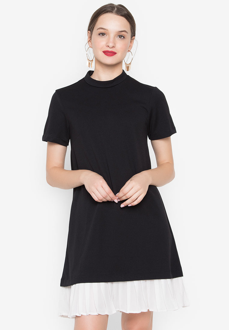 Lucille Pleated Hem Short Dress