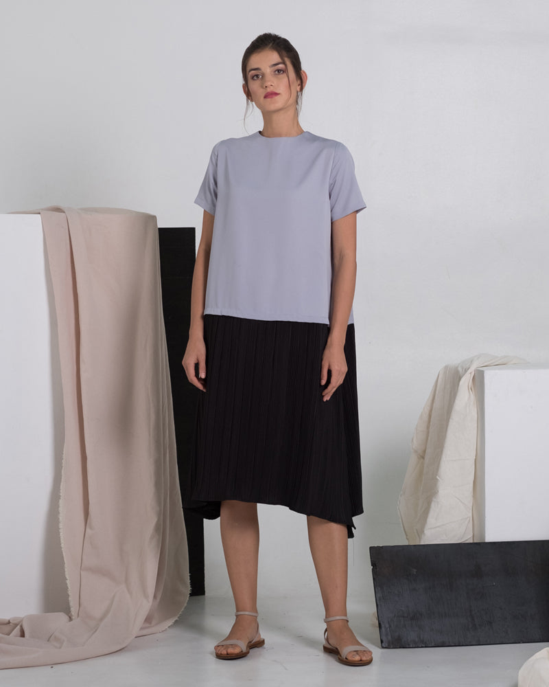 Jheneil Pleated Dress - Cole Vintage