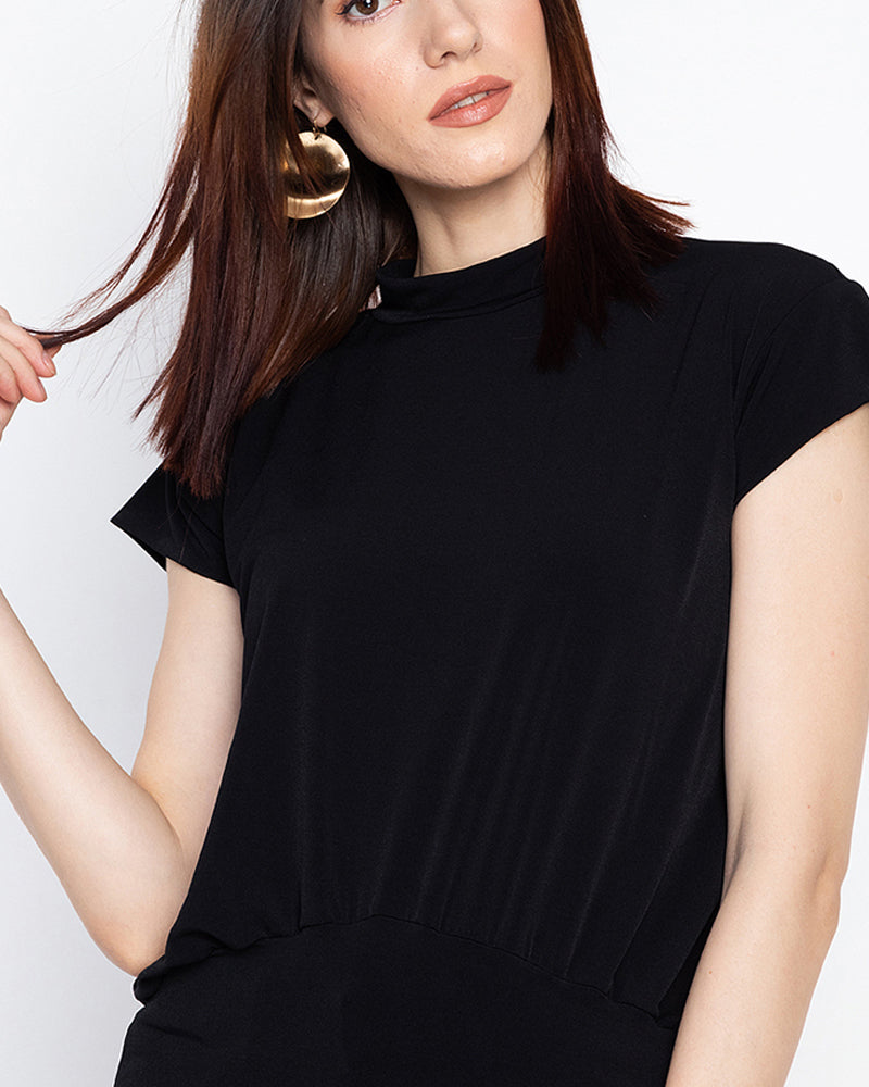 Alaina Blouson Jersey Short Sleeves Top