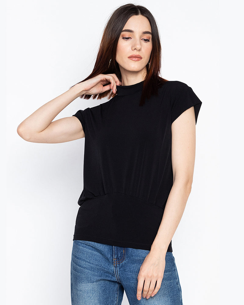 Alaina Blouson Jersey Short Sleeves Top