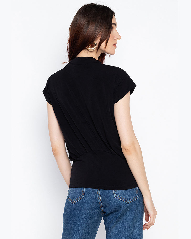 Alaina Blouson Jersey Short Sleeves Top