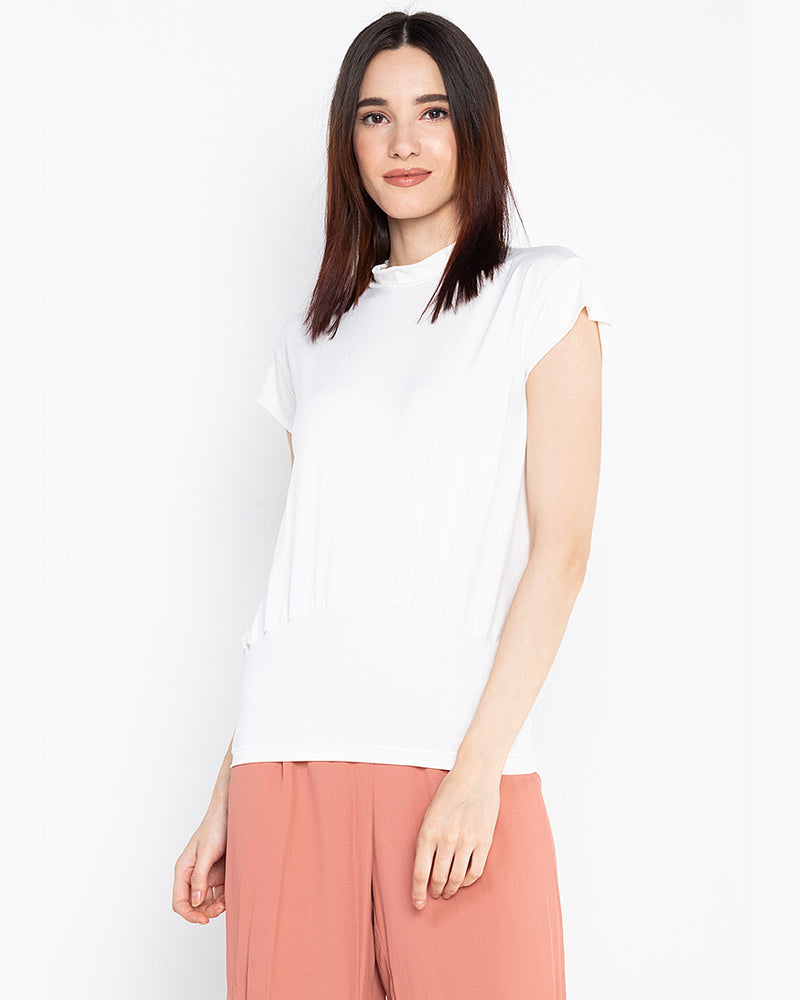Alaina Blouson Jersey Short Sleeves Top