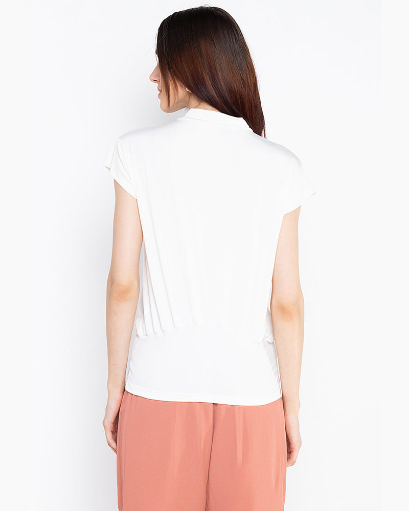 Alaina Blouson Jersey Short Sleeves Top