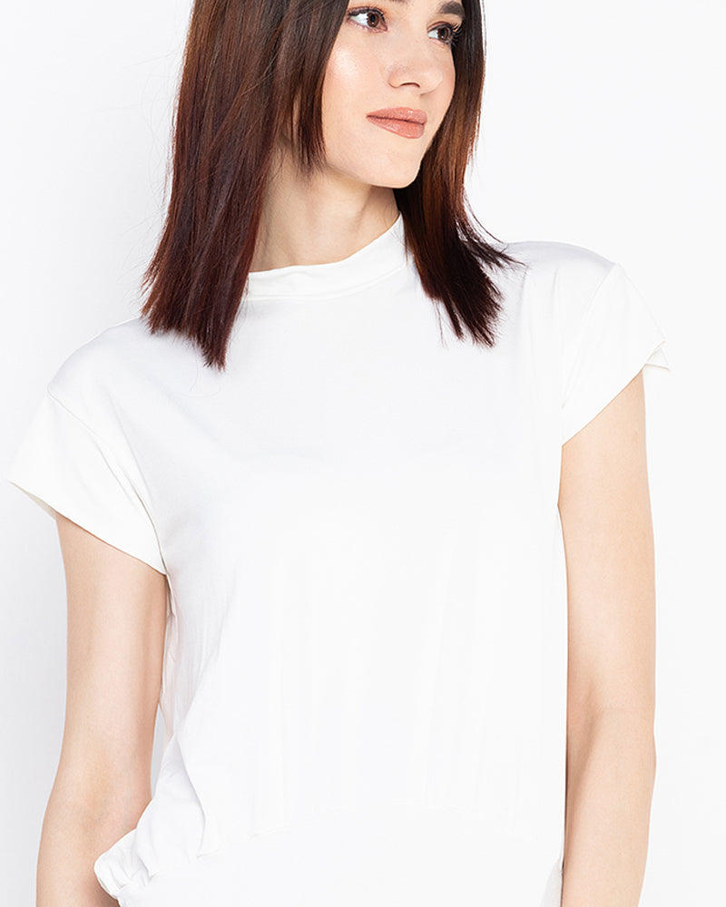 Alaina Blouson Jersey Short Sleeves Top