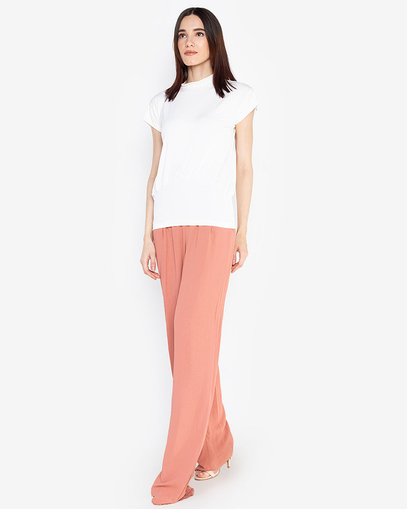 Alaina Blouson Jersey Short Sleeves Top