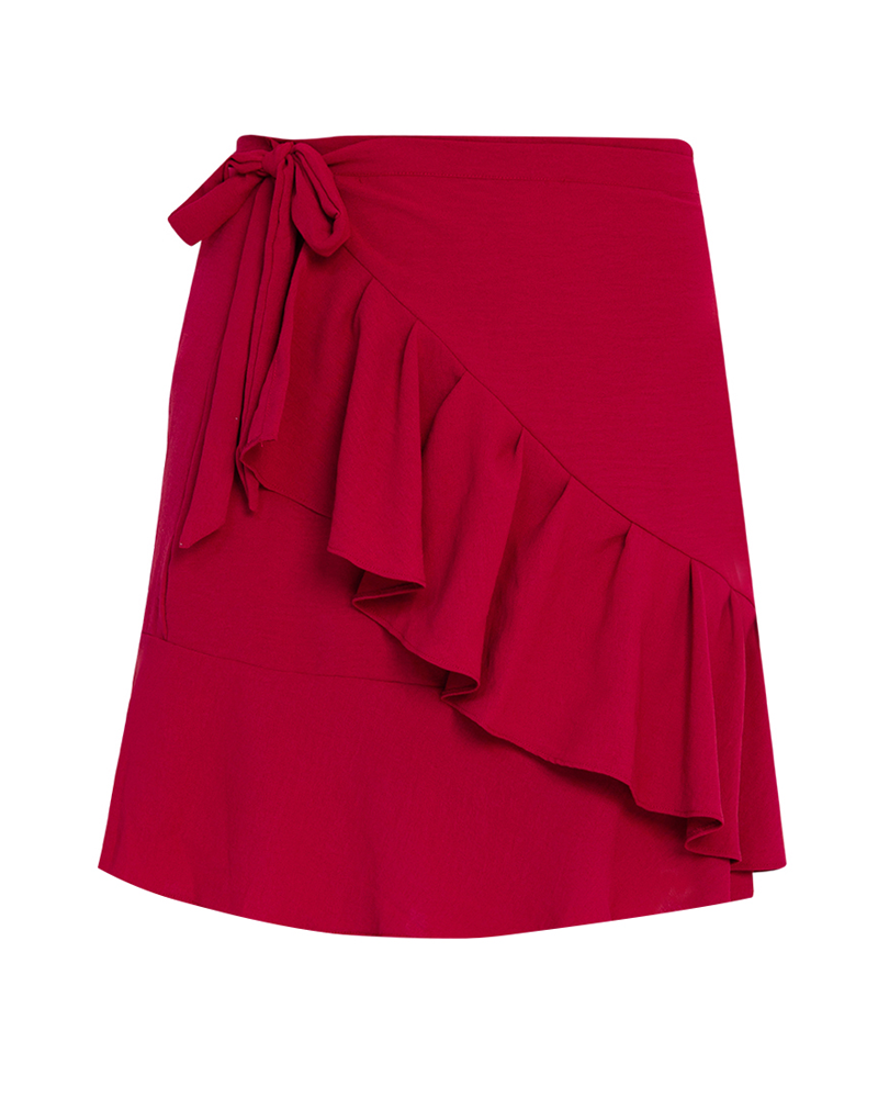 Alondra Ruffle Wrap Mini Skirt
