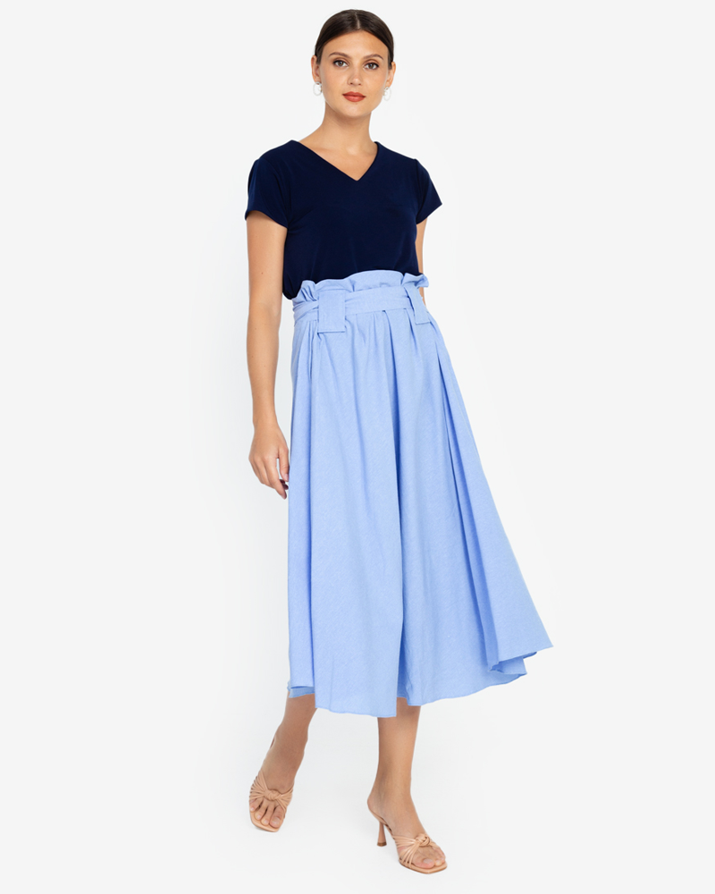 Amarantha Chambray Maxi Skirt