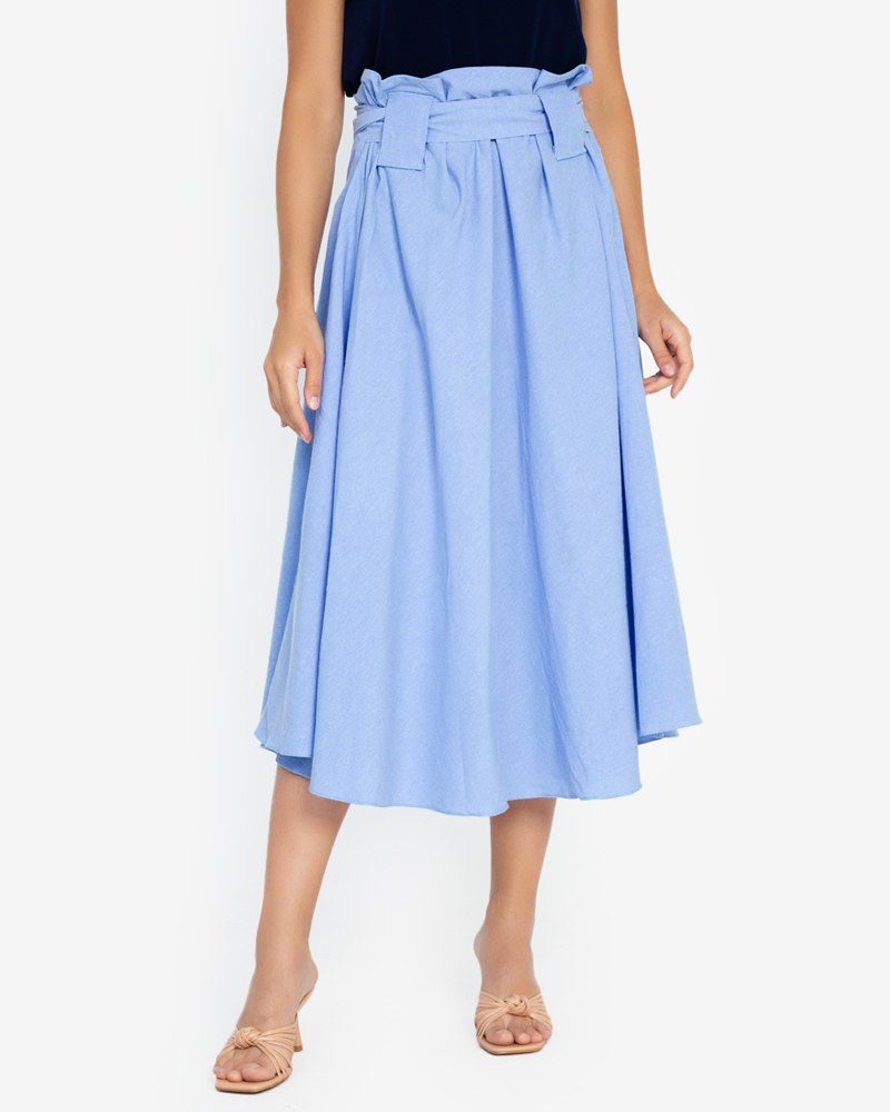 Amarantha Chambray Maxi Skirt