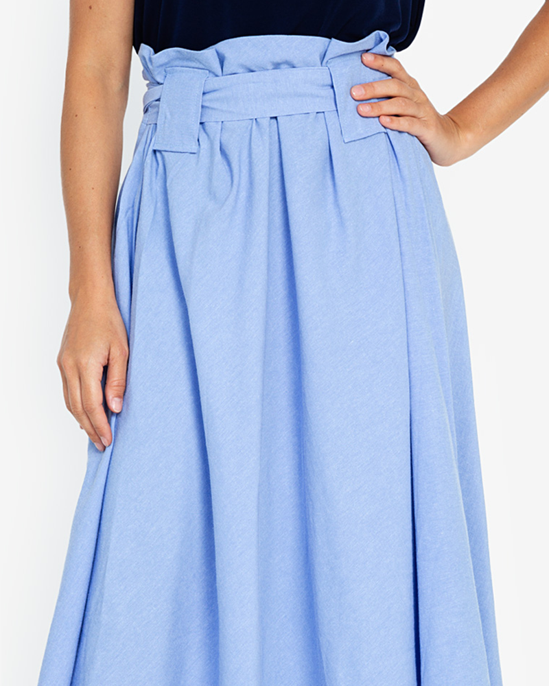 Amarantha Chambray Maxi Skirt