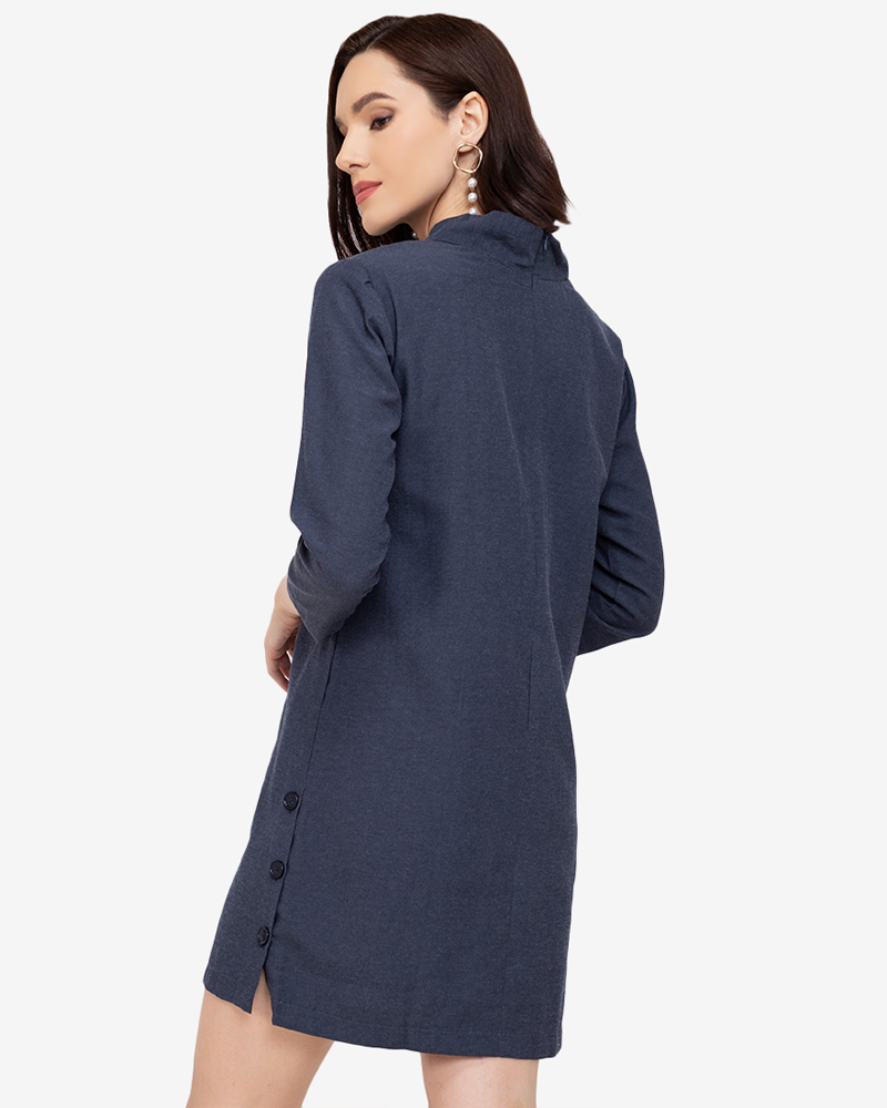 Ambrose Mock-Neck Shift Dress