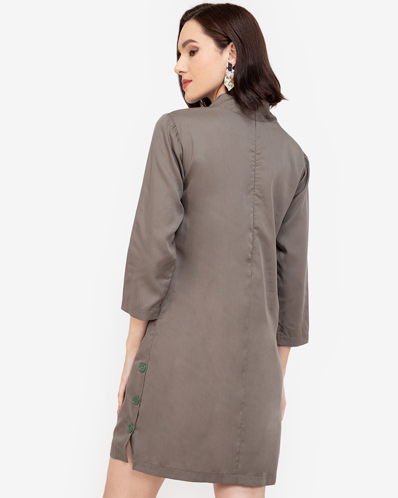 Ambrose Mock-Neck Shift Dress