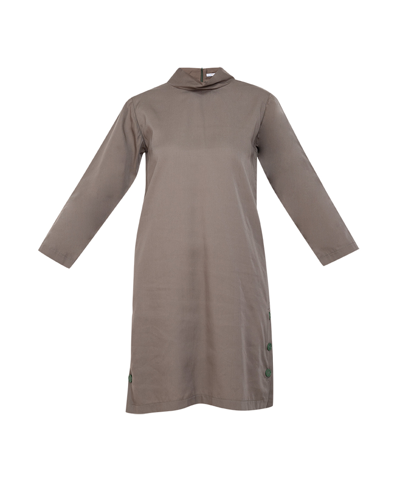 Ambrose Mock-Neck Shift Dress