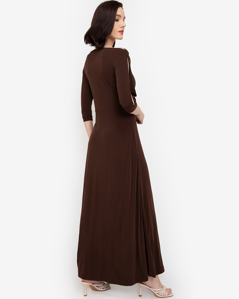 Amoris 3/4 Sleeves Maxi Dress