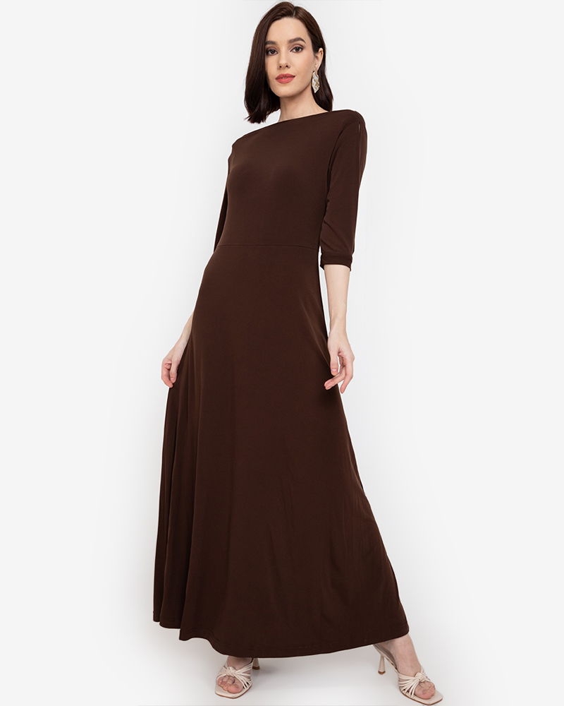 Amoris 3/4 Sleeves Maxi Dress