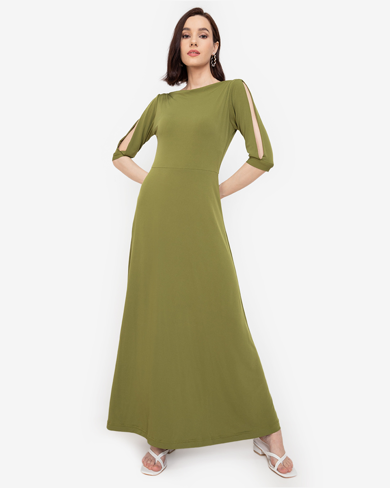 Amoris 3/4 Sleeves Maxi Dress
