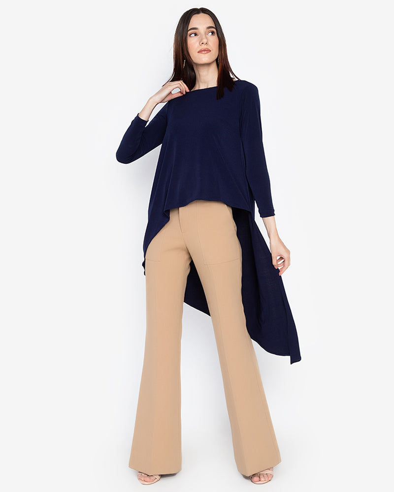 Antonella Asymmetric Jersey Top