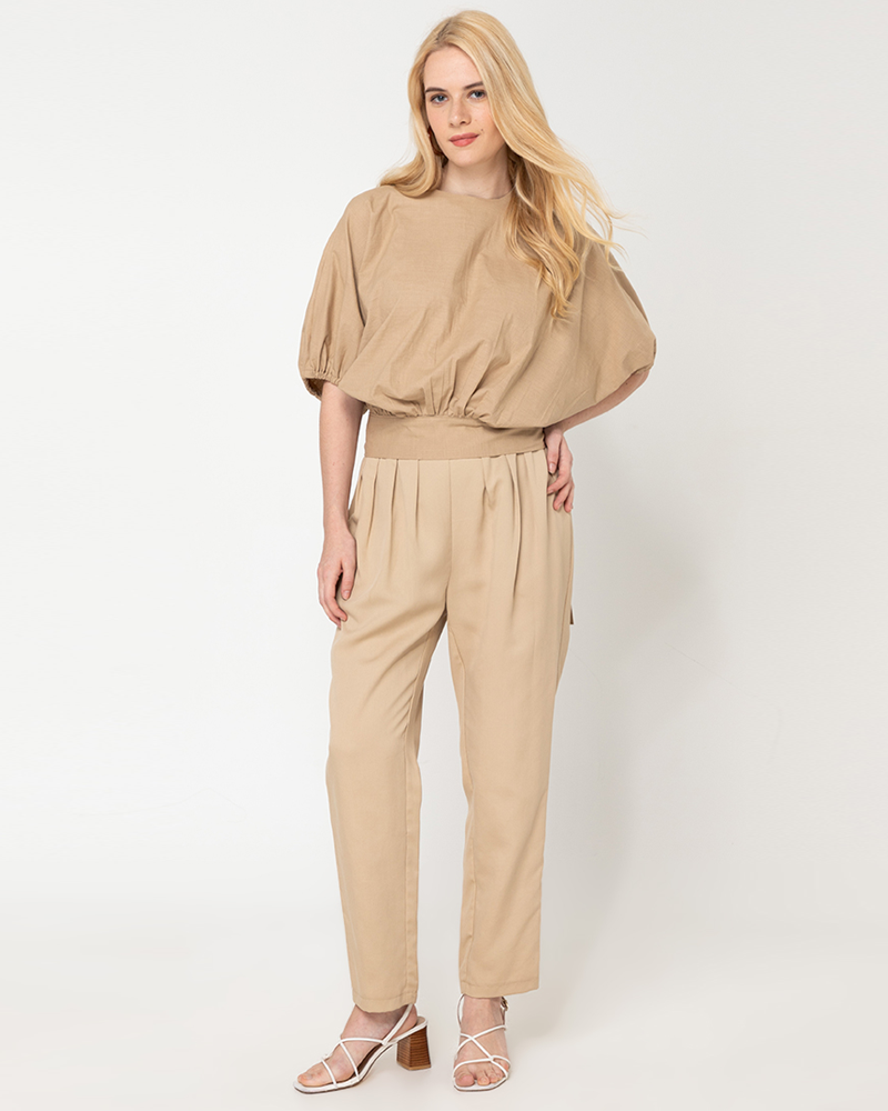 Atiana Self-Tie Back Linen Top