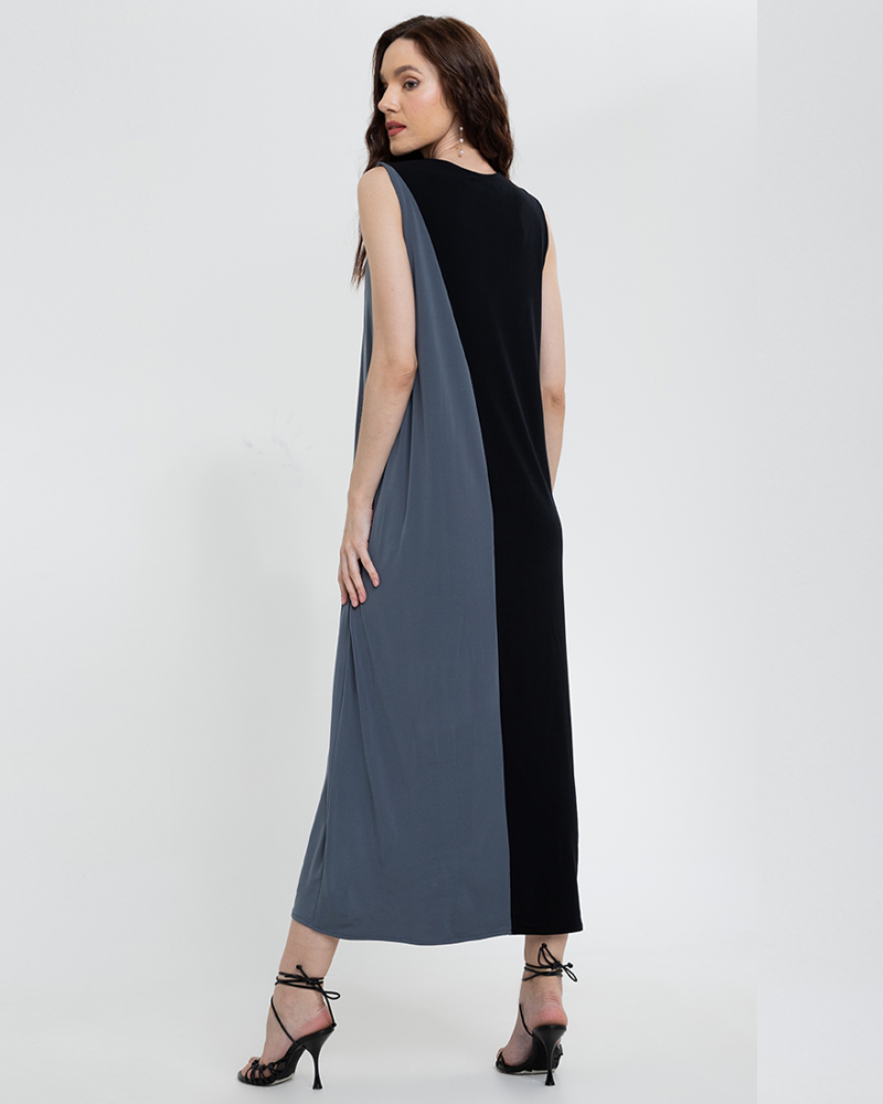 Celinka Two-Tone Maxi Dress