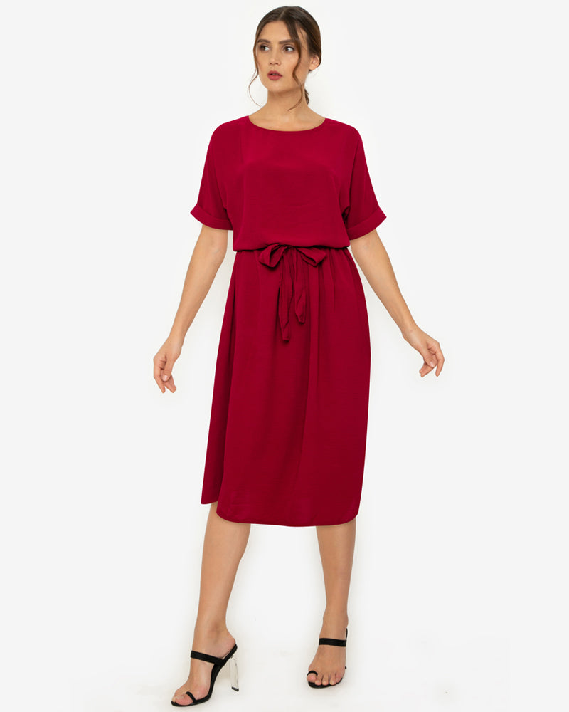 Coralie Belted Relaxed Short Dress