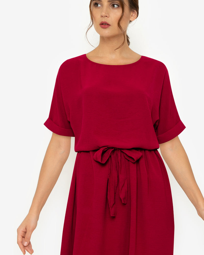 Coralie Belted Relaxed Short Dress