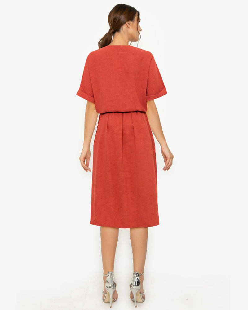 Coralie Belted Relaxed Short Dress