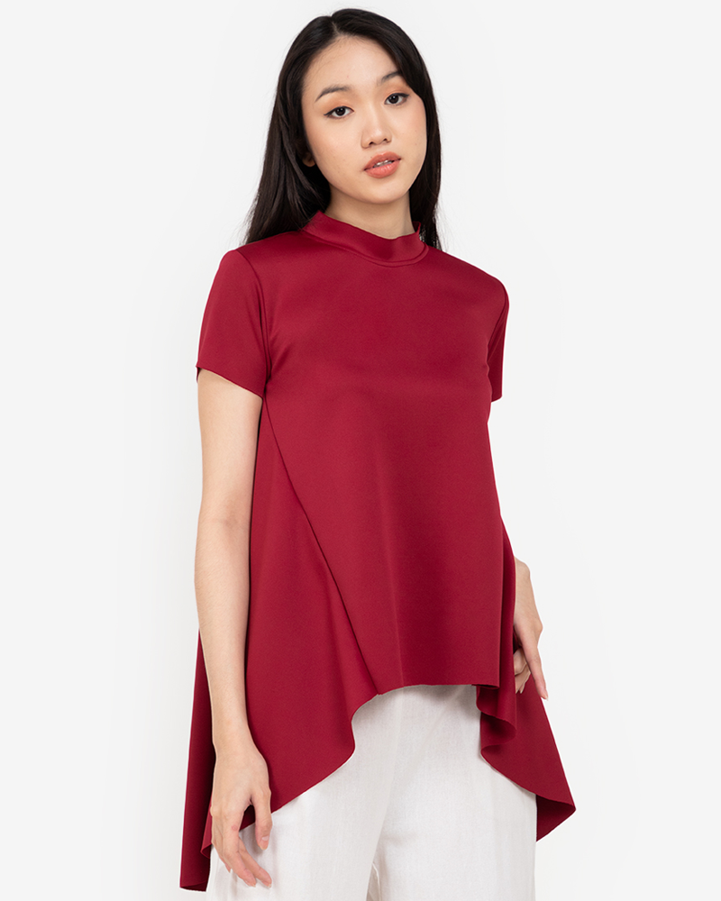 Coreen Mock Neck Top - Cole Vintage