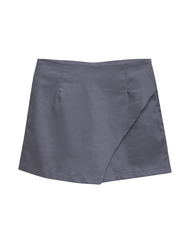 Demi Overlap Cotton Mini Skort