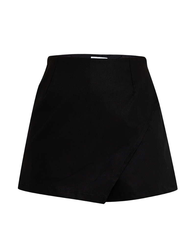 Demi Overlap Cotton Mini Skort