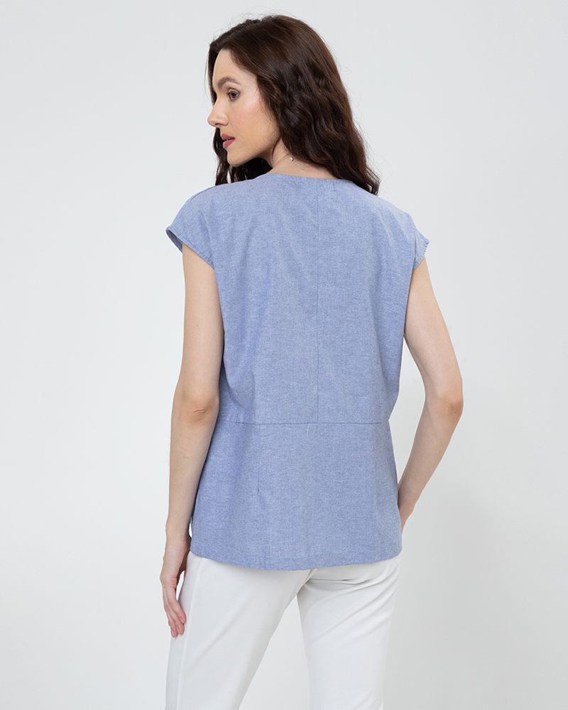 Elara Front Pocket Tunic Top