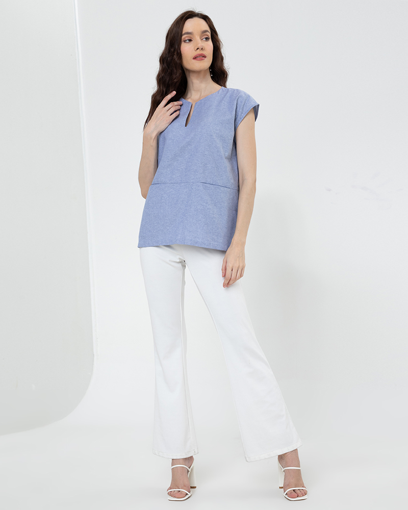 Elara Front Pocket Tunic Top