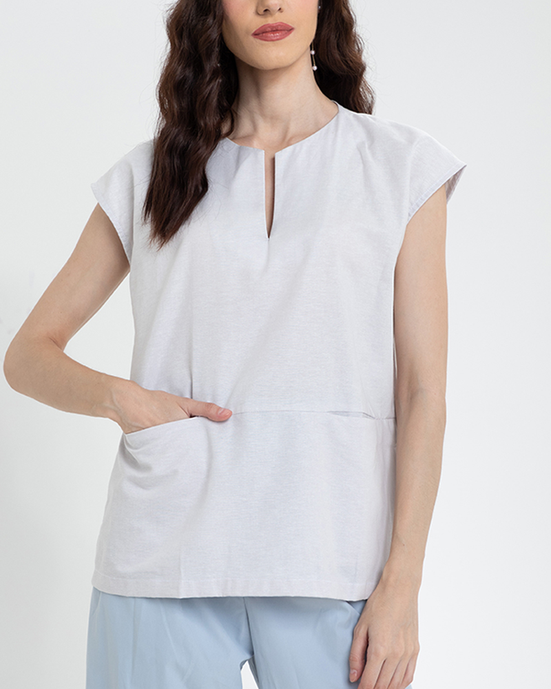 Elara Front Pocket Tunic Top
