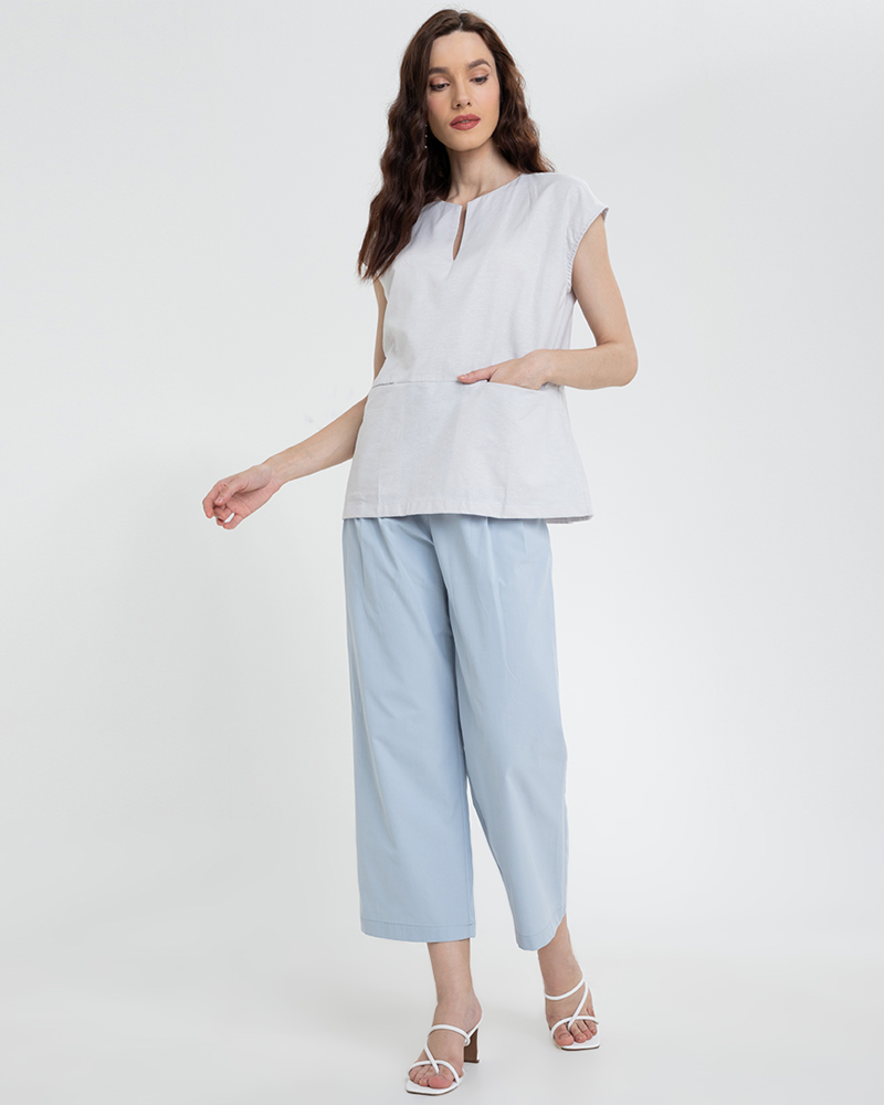 Elara Front Pocket Tunic Top