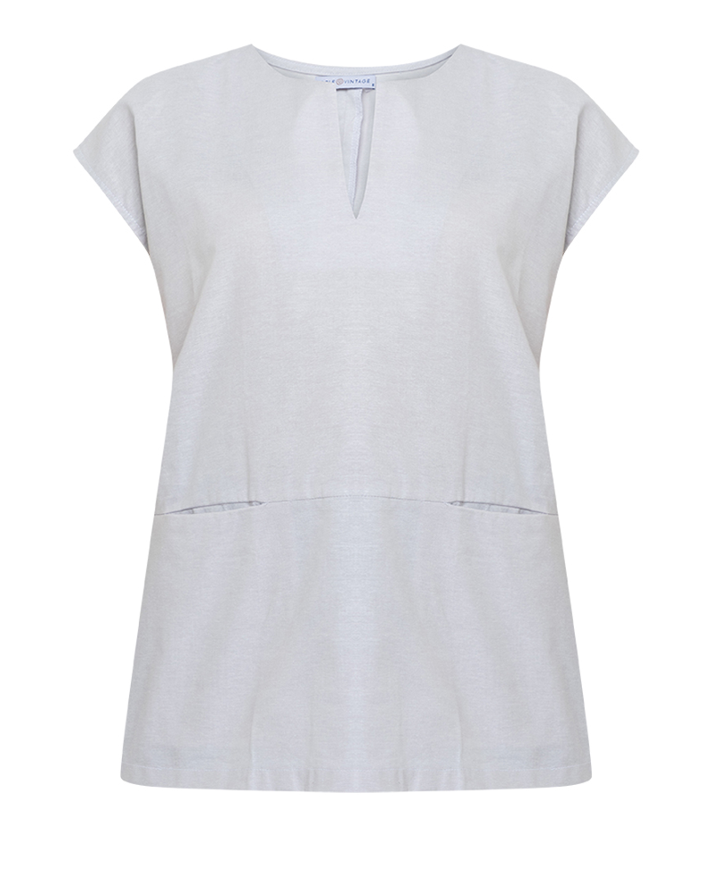 Elara Front Pocket Tunic Top