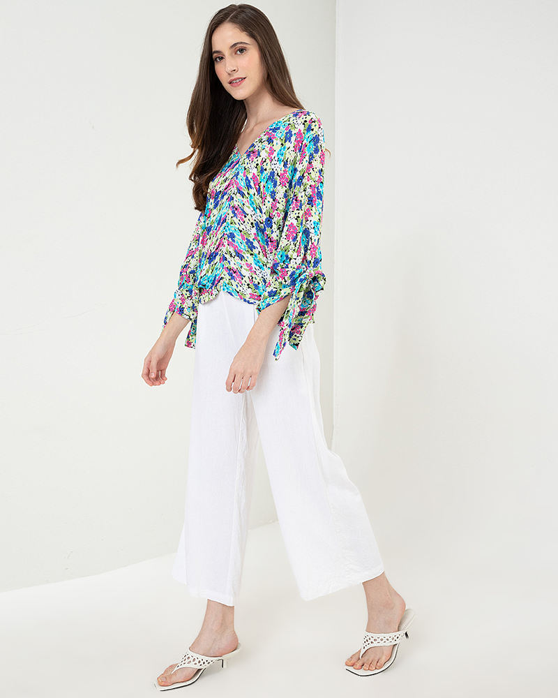 Emilia Chiffon V-Neckline Top