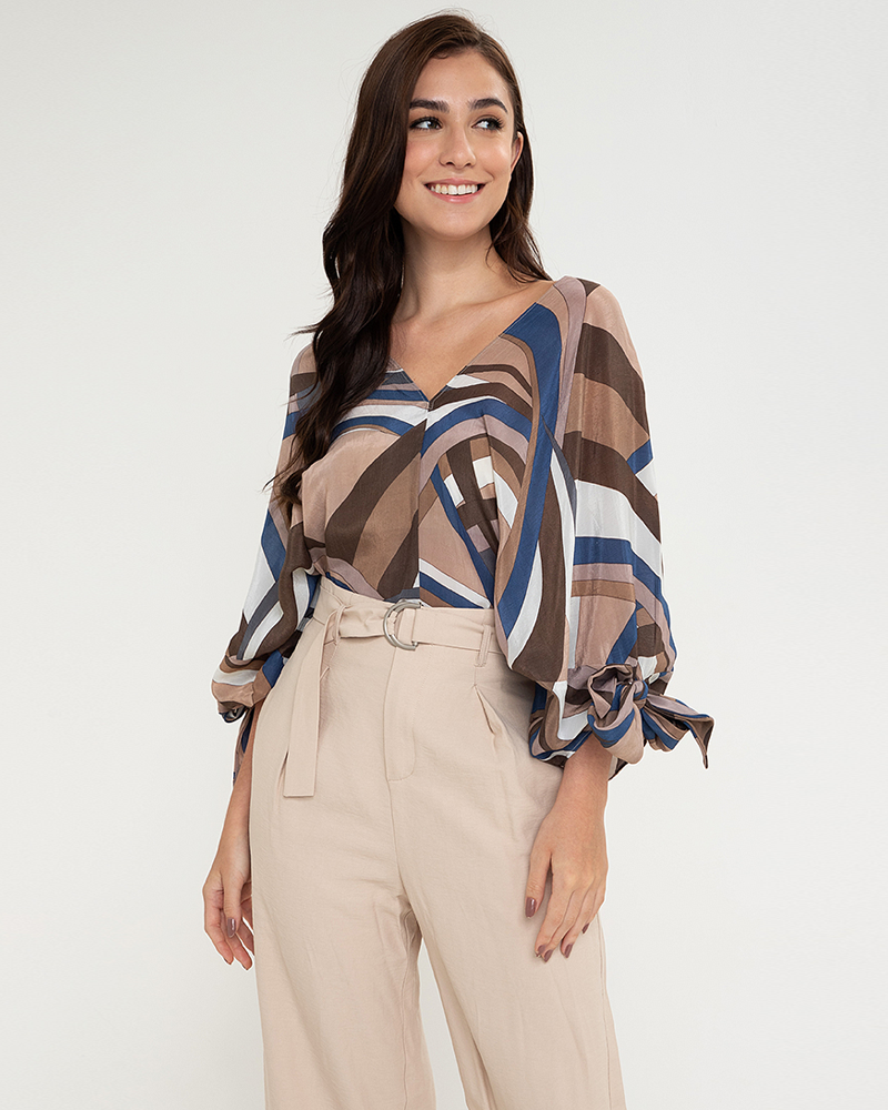 Emilia Chiffon V-Neckline Top