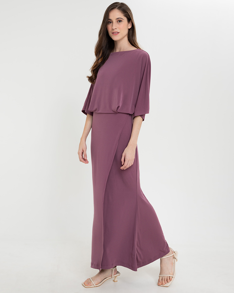 Esme Batwing Sleeves Jersey Maxi Dress