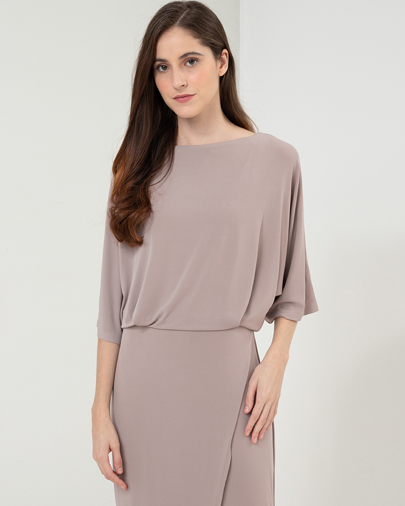 Esme Batwing Sleeves Jersey Maxi Dress