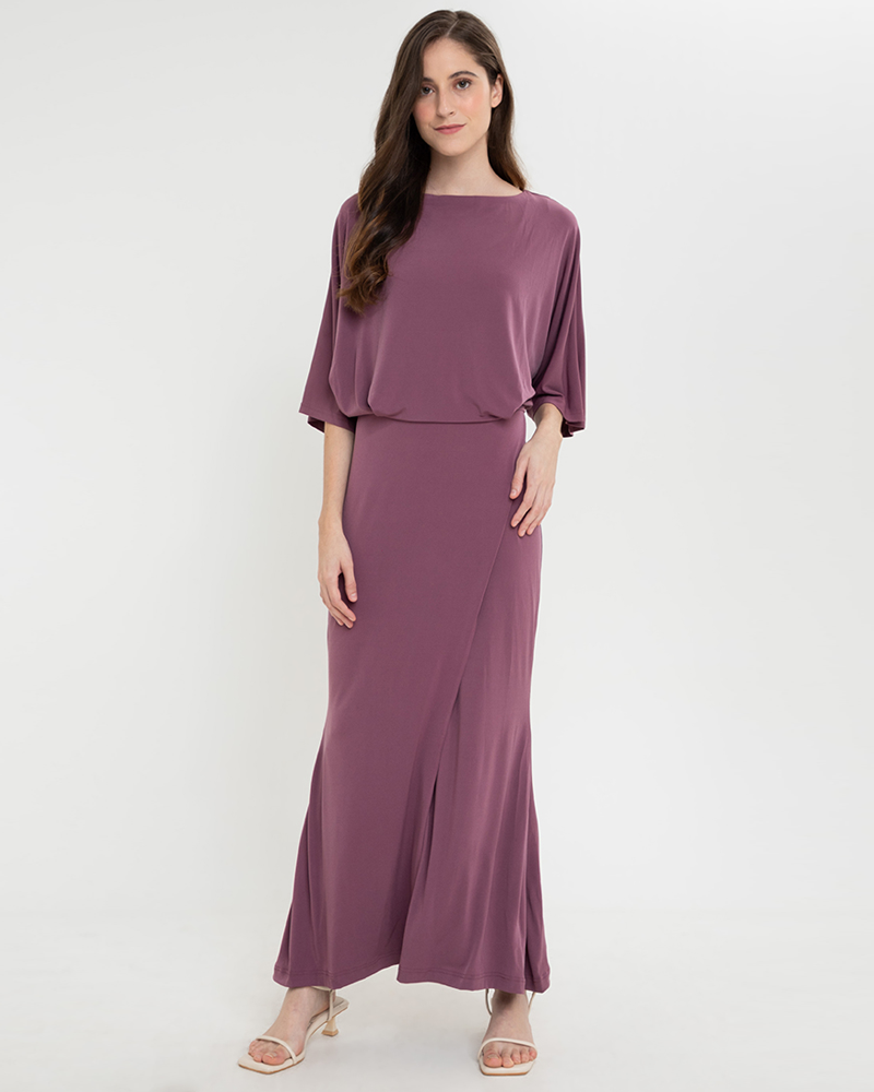 Esme Batwing Sleeves Jersey Maxi Dress