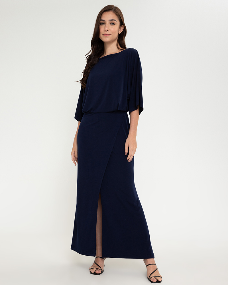 Esme Batwing Sleeves Jersey Maxi Dress