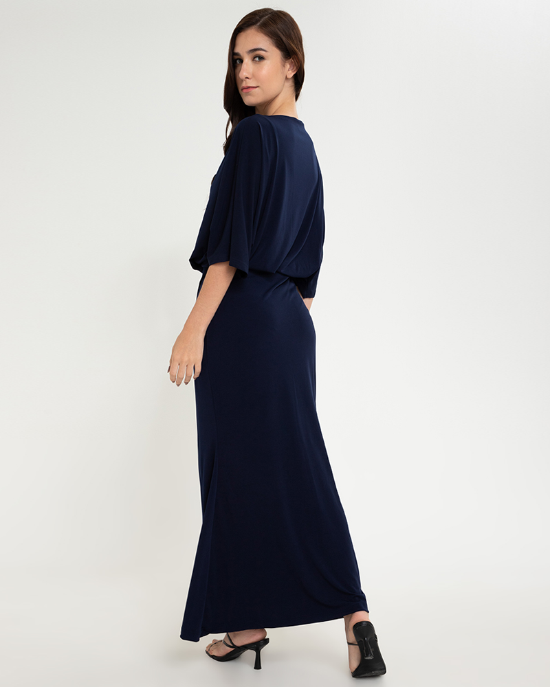 Esme Batwing Sleeves Jersey Maxi Dress