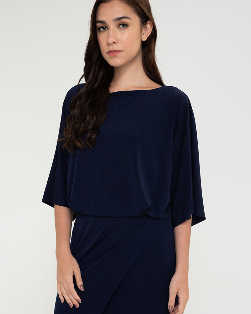 Esme Batwing Sleeves Jersey Maxi Dress