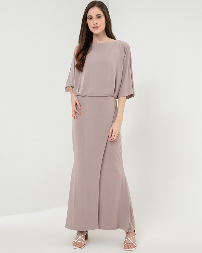 Esme Batwing Sleeves Jersey Maxi Dress