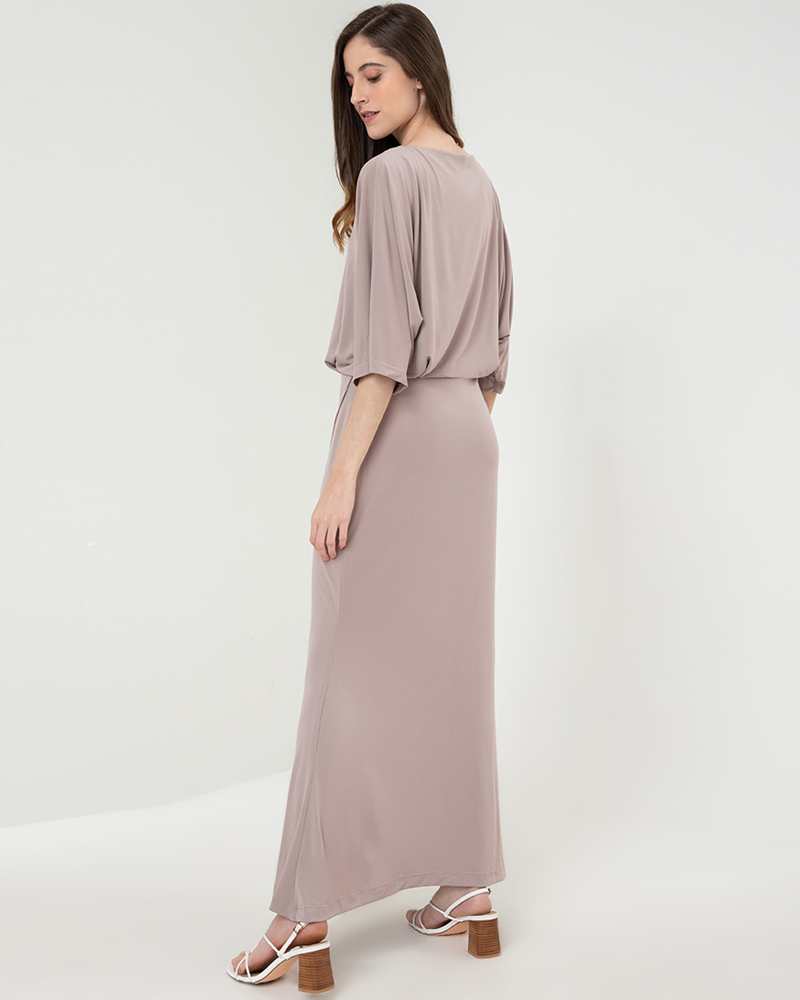 Esme Batwing Sleeves Jersey Maxi Dress