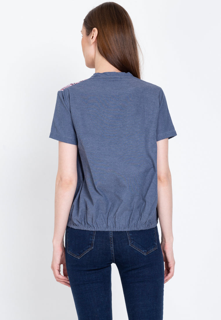 Adeya Gartered Hem Cotton Top