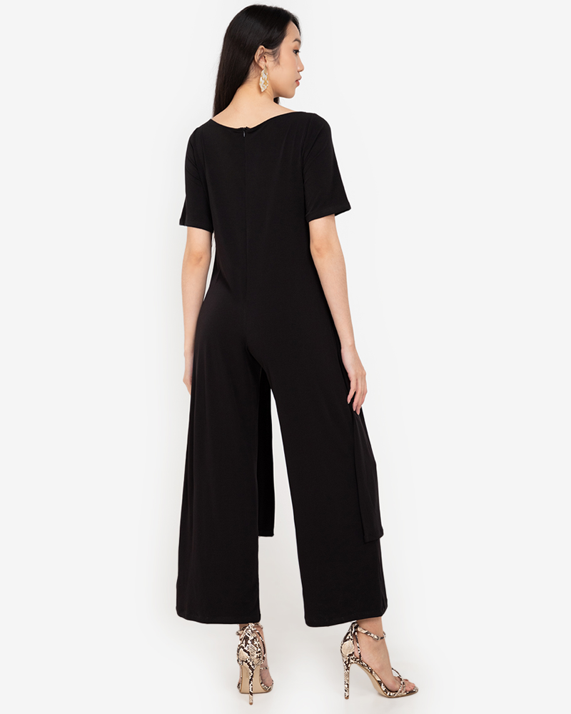 Felein Overlay Wide-Leg Jumpsuit