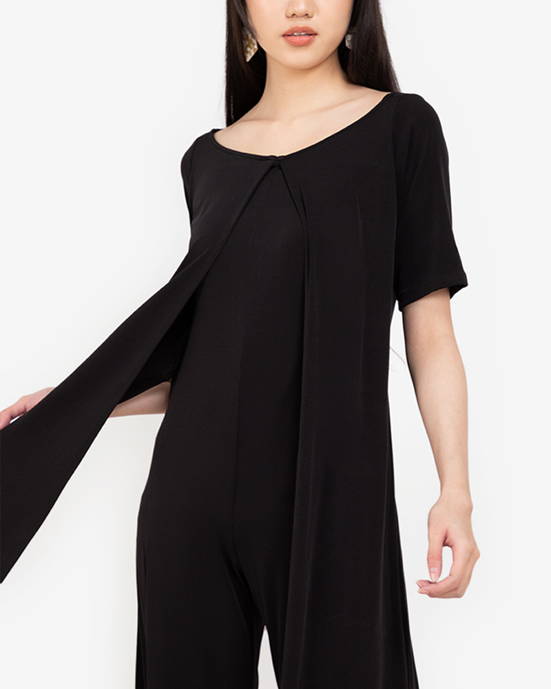 Felein Overlay Wide-Leg Jumpsuit