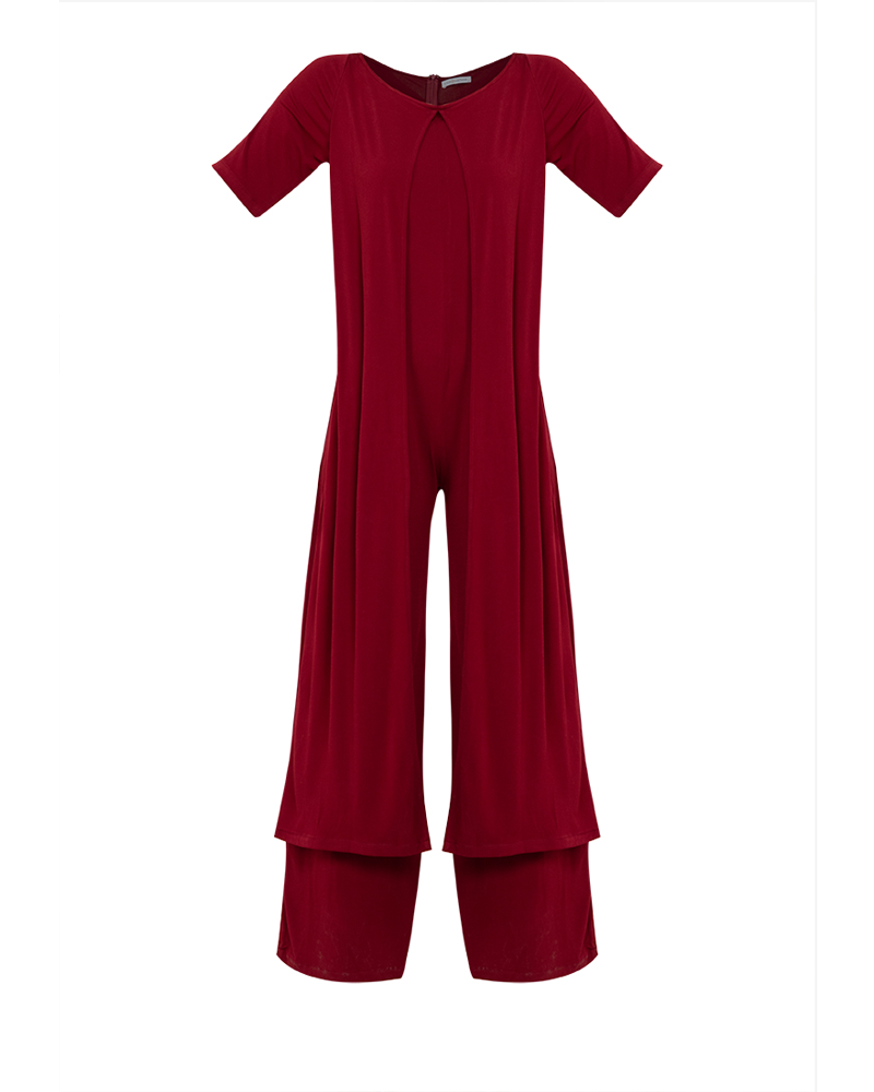 Felein Overlay Wide-Leg Jumpsuit