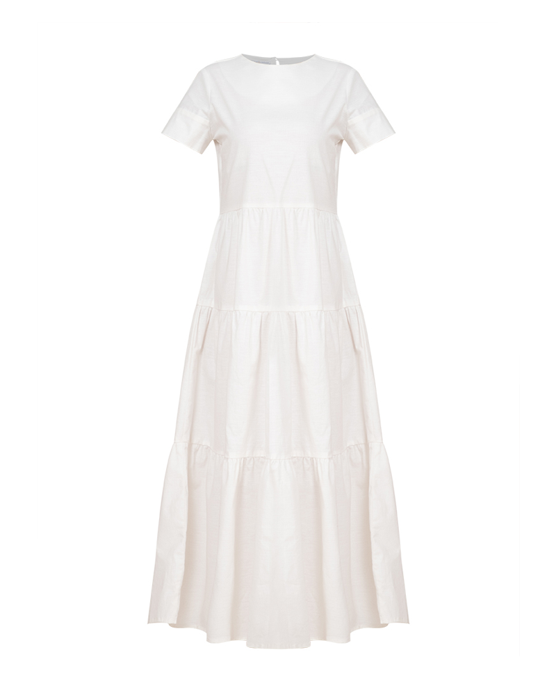 Gabriella Tiered Short Sleeves Maxi Dress