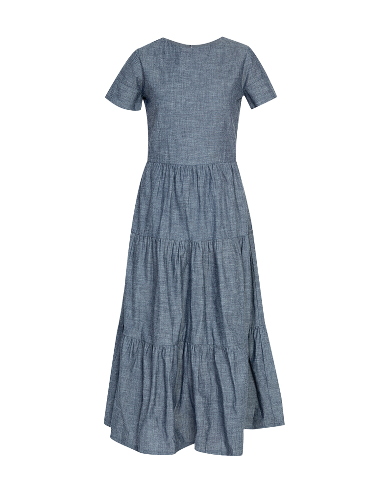 Gabriella Tiered Short Sleeves Maxi Dress