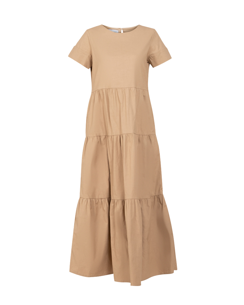 Gabriella Tiered Short Sleeves Maxi Dress